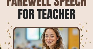 Farewell Speech For Teacher Leaving School