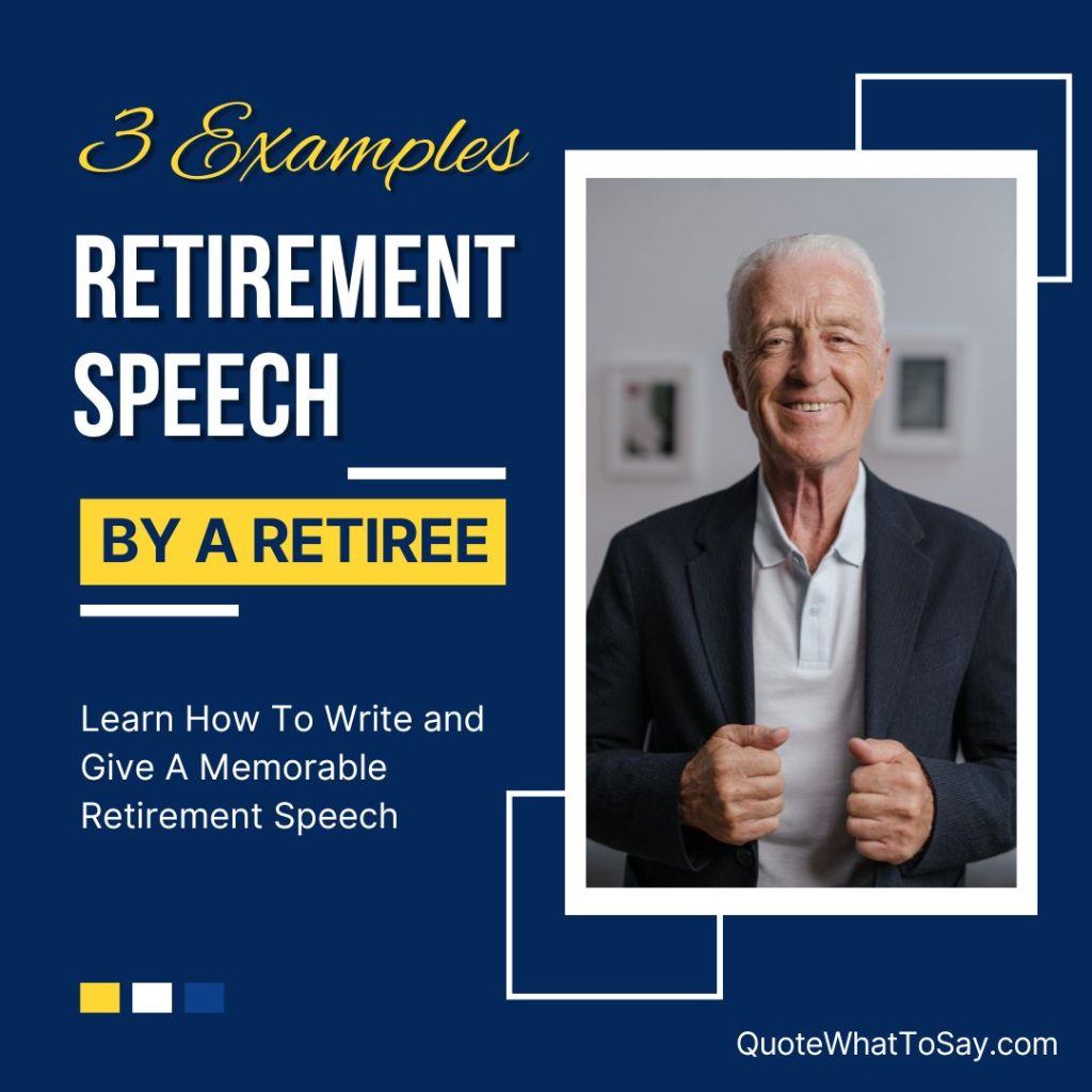 what to say for retirement speech